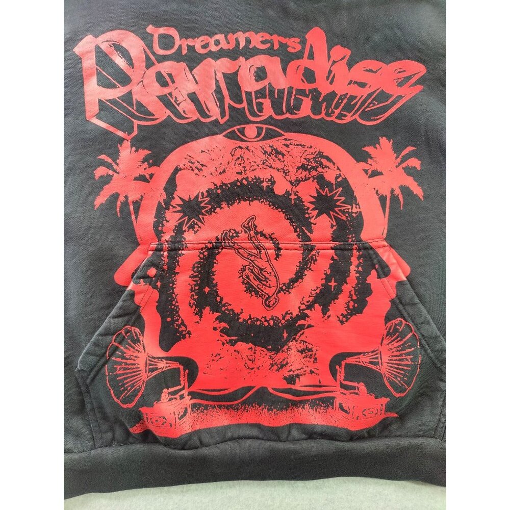 Mind Liquid Dreamers Paradise Black Graphic Hoodie Size L - Picture 2 of 5
